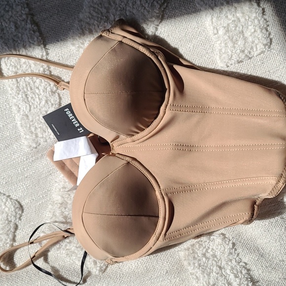 Forever21 tan bustier NWT - Picture 1 of 4